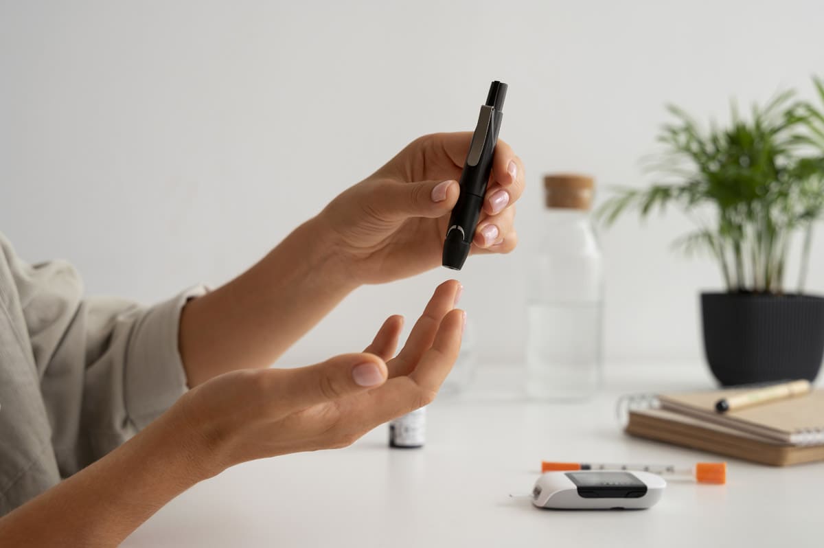 Woman walking along a green park path in the morning